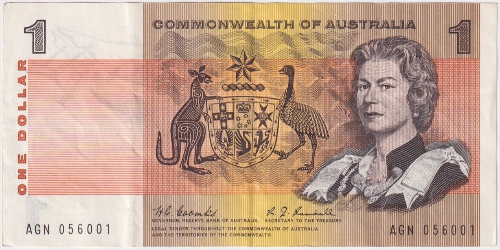 1968 $1 Note Coombs/Randall R72 good EF product image
