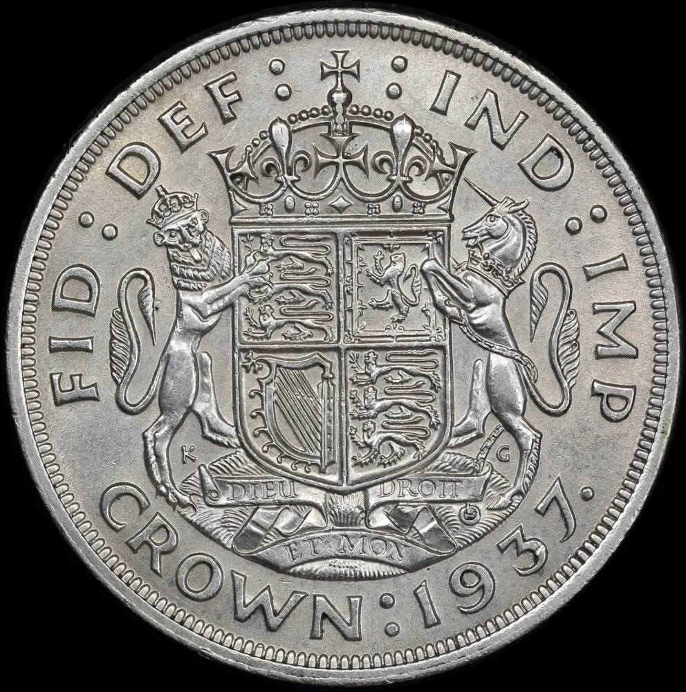1937 Silver Crown George VI S#4078 good EF product image