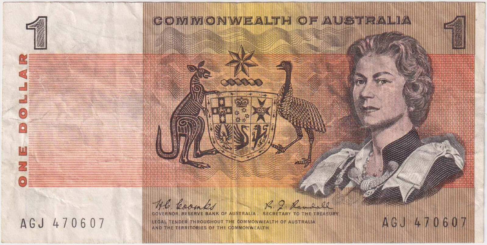 1968 $1 Note Coombs/Randall R72 Very Fine product image