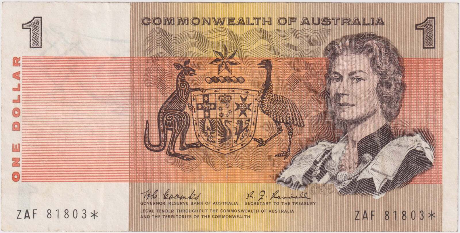 1968 $1 Note Star Note Coombs/Randall R72SF Very Fine product image