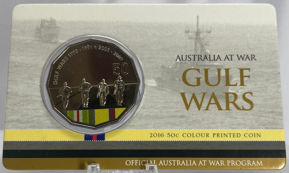 2016 Coloured 50 Cent Uncirculated Coin in Card Gulf Wars product image
