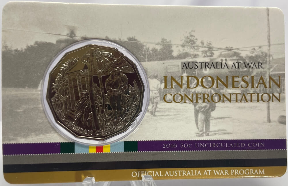 2016 50 Cent Uncirculated Coin in Card - Indonesian Confrontation product image