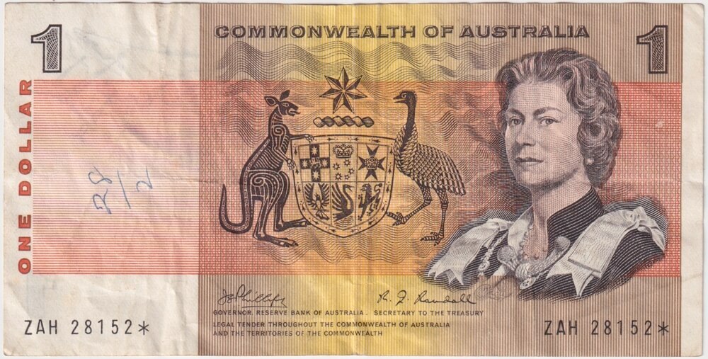 1969 $1 Note Star Note Phillips/Randall R73s good VF product image