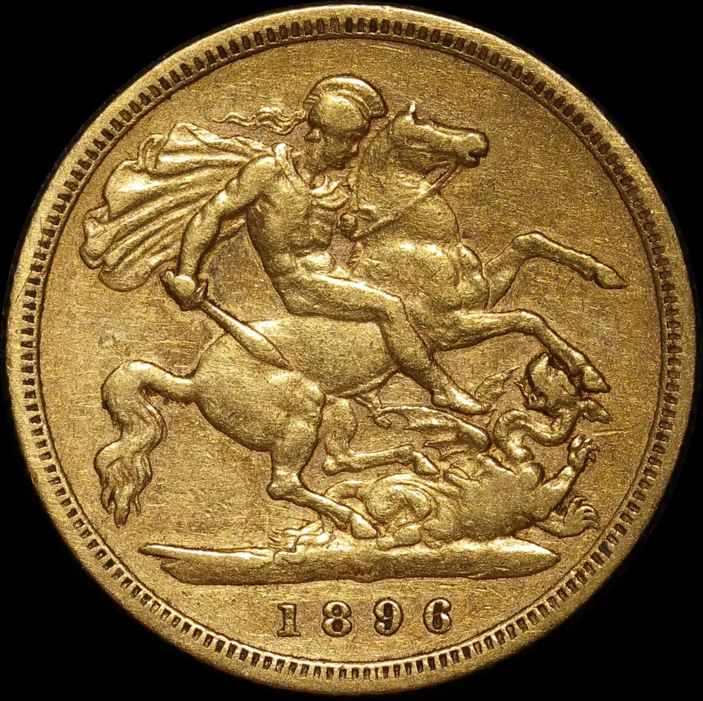 1896 Melbourne Veiled Head Half Sovereign about VF product image