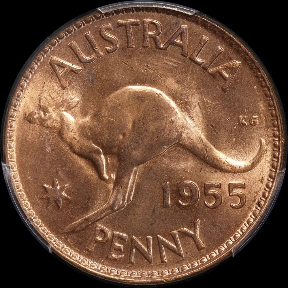 1955 Melbourne Penny Choice Unc (PCGS MS64RD) product image