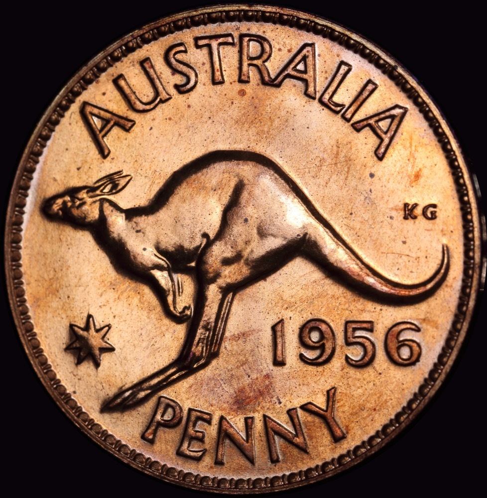 1956 Melbourne Proof Penny about FDC product image