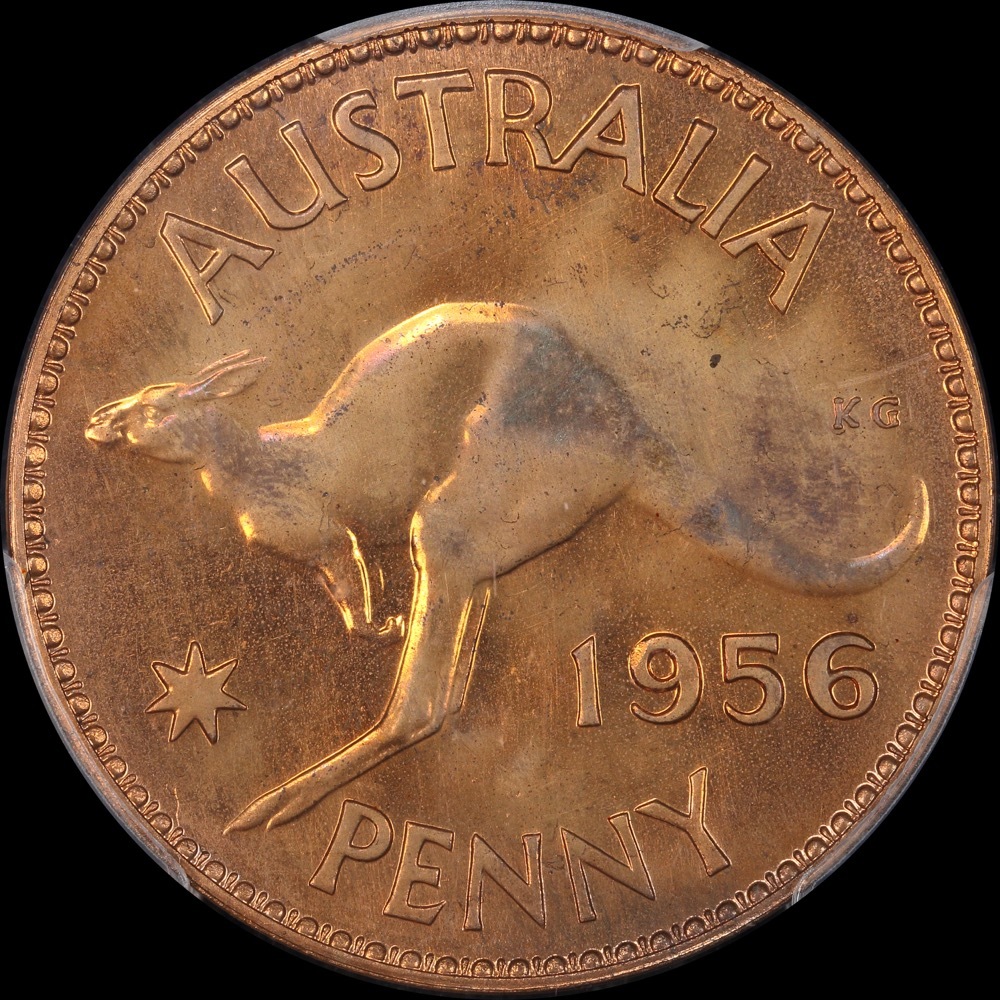 1956 Melbourne Proof Penny PCGS PR64RD product image