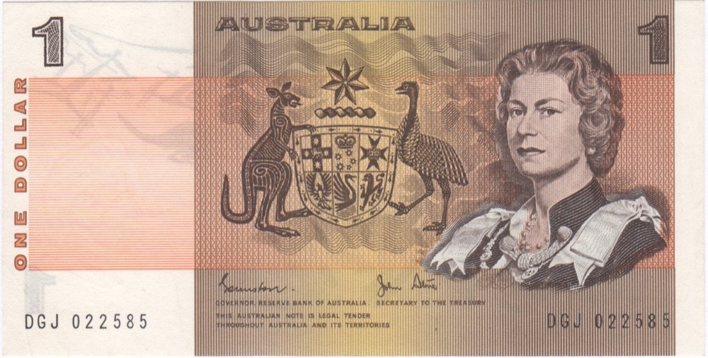 1982 $1 Note Johnston/Stone DGJ First Signature Prefix R78F Uncirculated product image