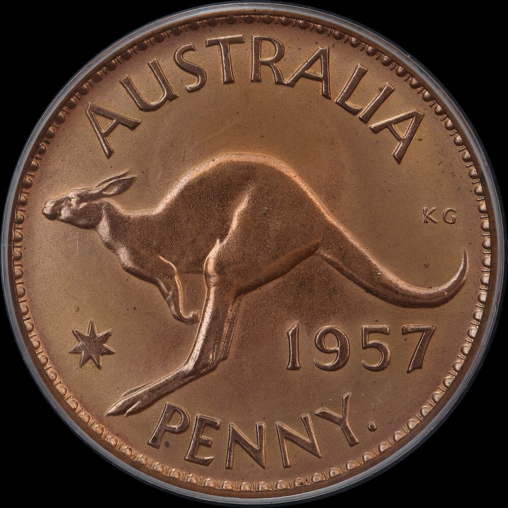 1957 Perth Proof Penny PCGS PR64RB product image