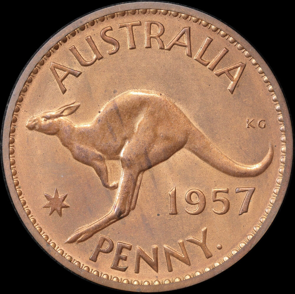 1957 Perth Proof Penny about FDC product image