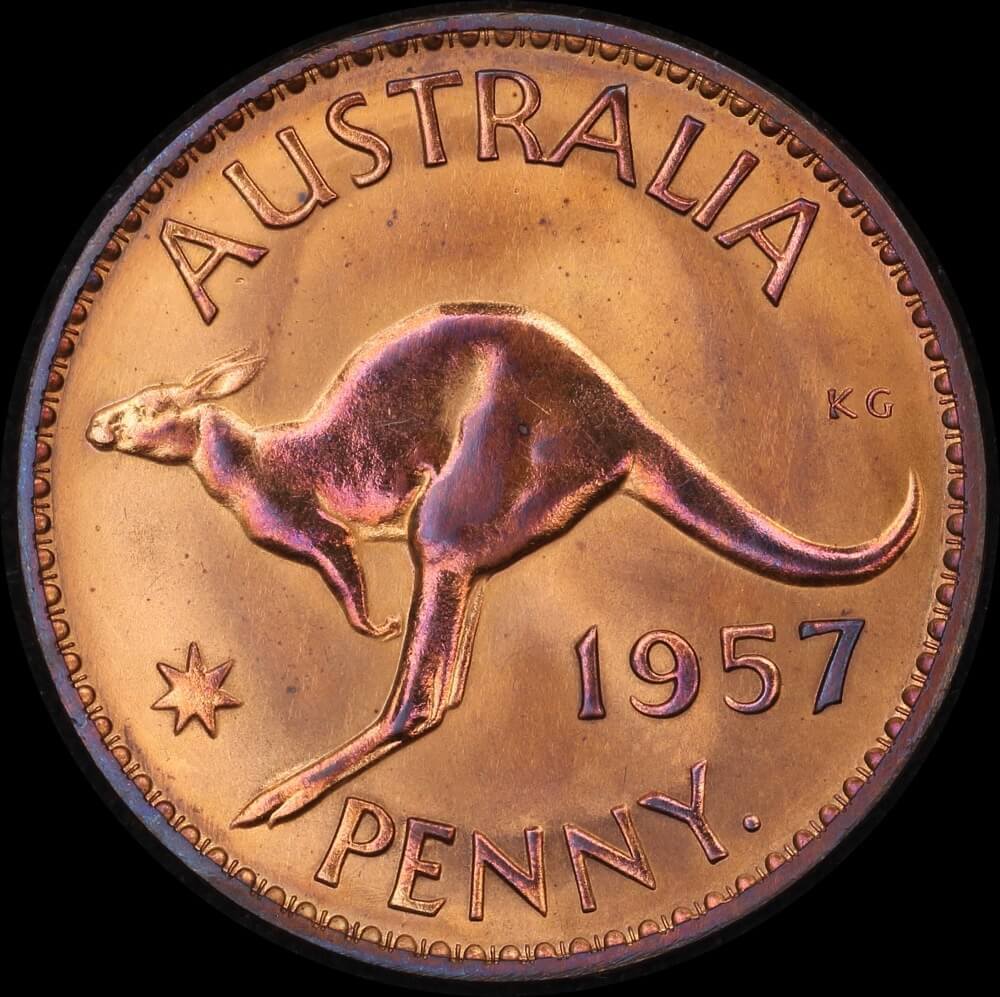 1957 Perth Proof Penny about FDC product image