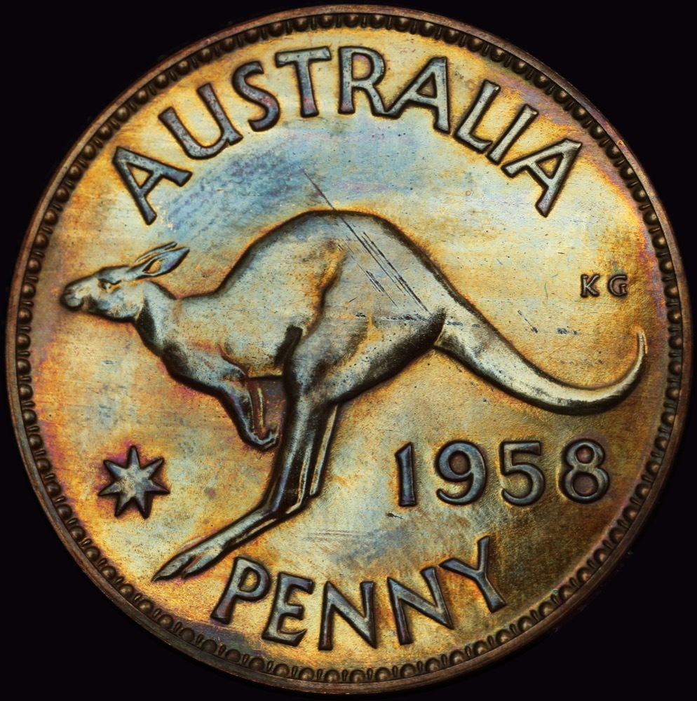 1958 Melbourne Proof Penny about FDC product image
