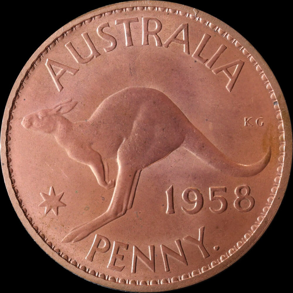 1958 Perth Proof Penny about FDC product image
