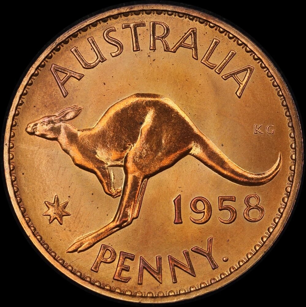1958 Perth Proof Penny about FDC product image