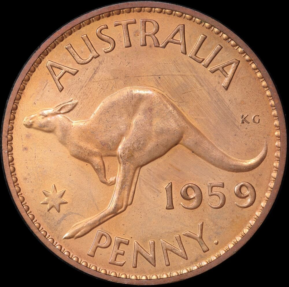 1959 Perth Proof Penny about FDC product image