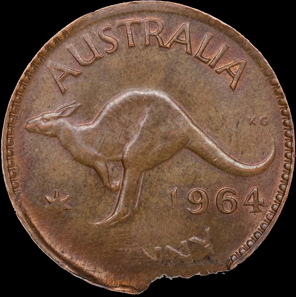 1964 Penny Ragged Planchet Error good EF product image