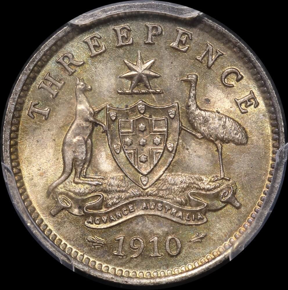 1910 Threepence Choice Unc (PCGS MS64) product image