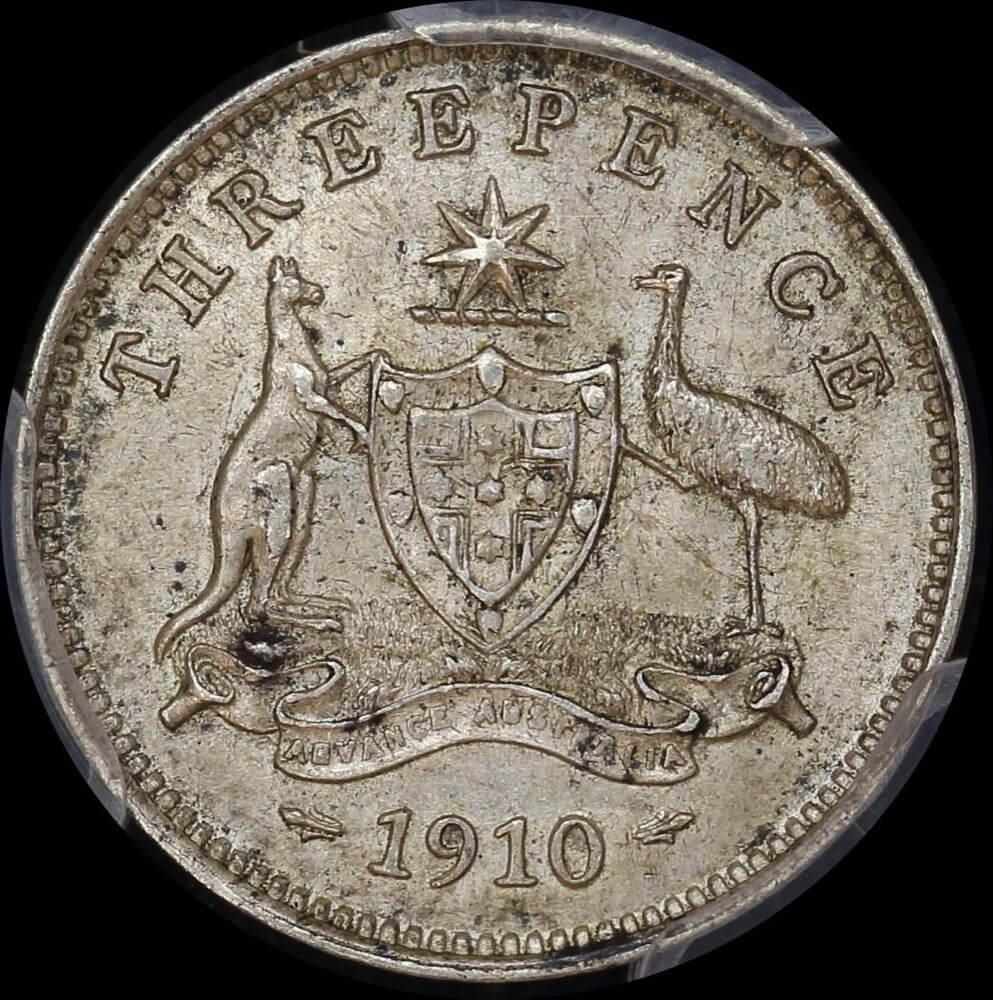 1910 Threepence Unc (PCGS MS62) product image