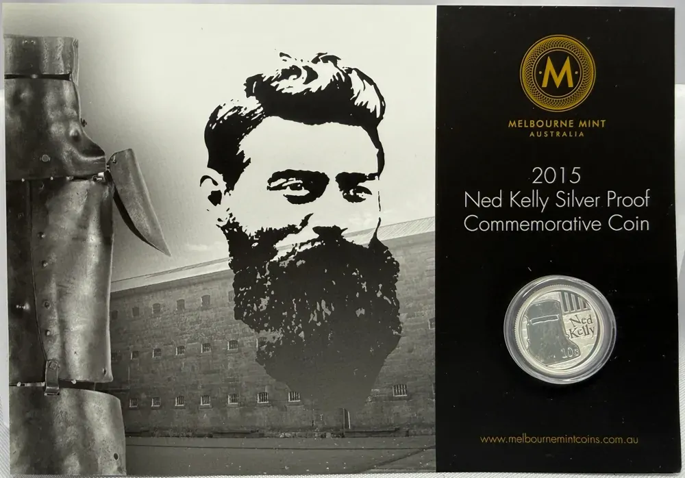 Tuvalu 2015 Silver 10 Cent Proof Coin Ned Kelly product image