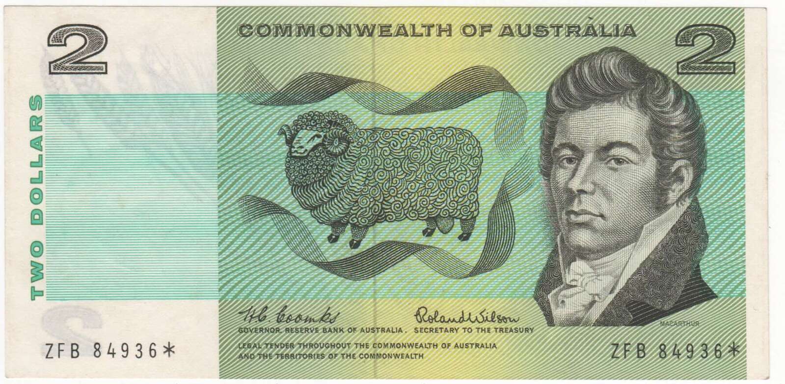 1966 $2 Note Star Note Coombs/Wilson R81S good EF product image