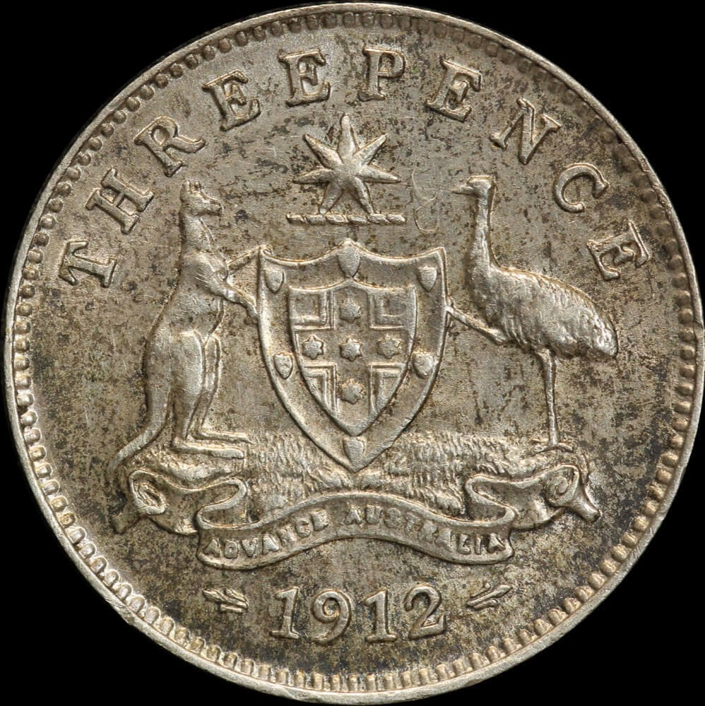 1912 Threepence good EF product image