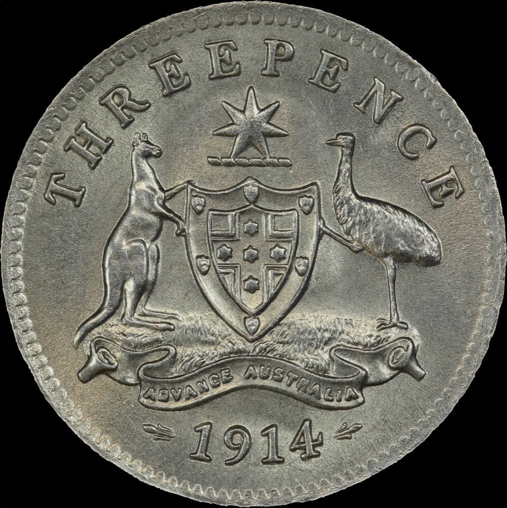 1914 Threepence Uncirculated product image