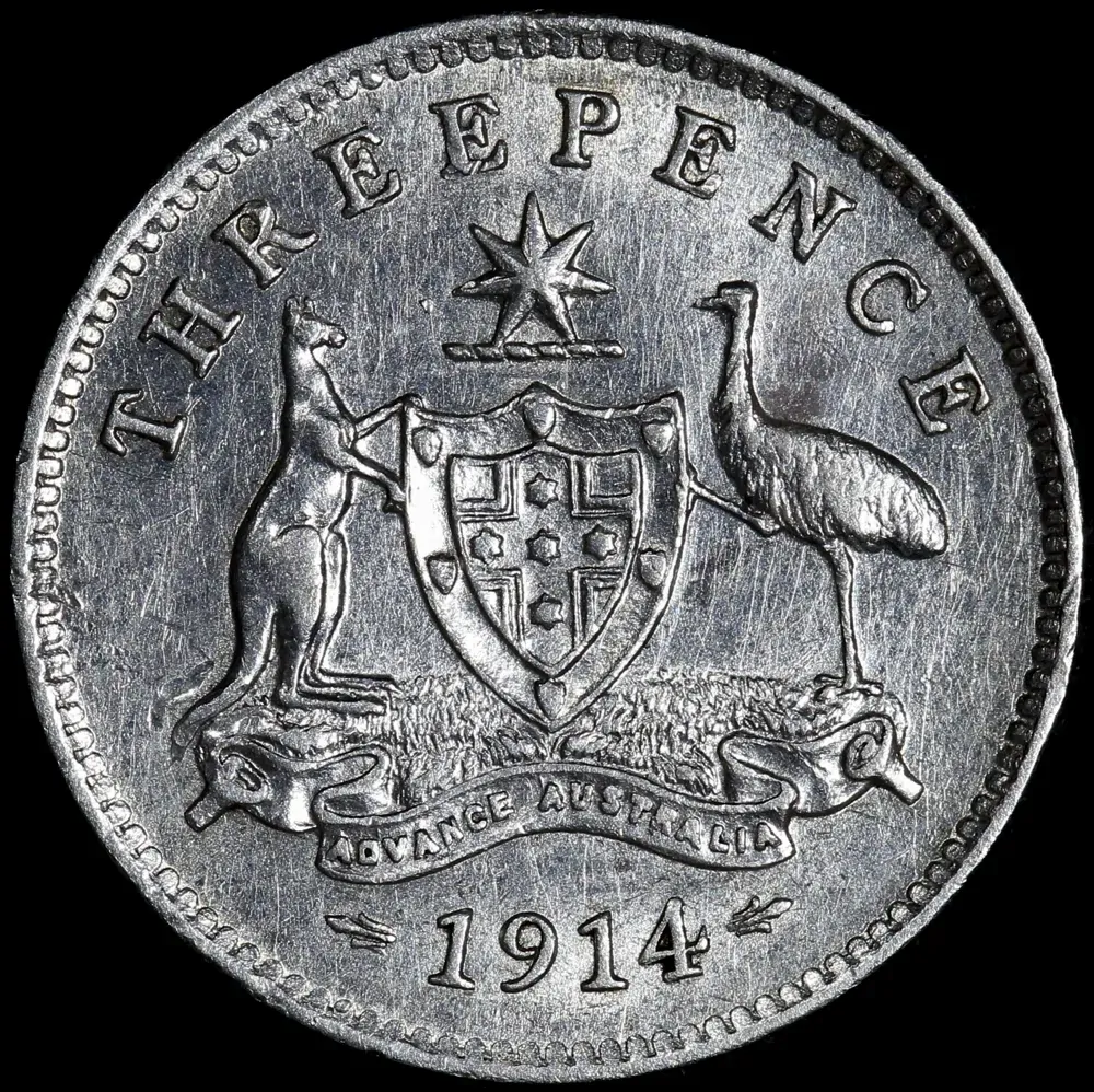 1914 Threepence Very Fine product image