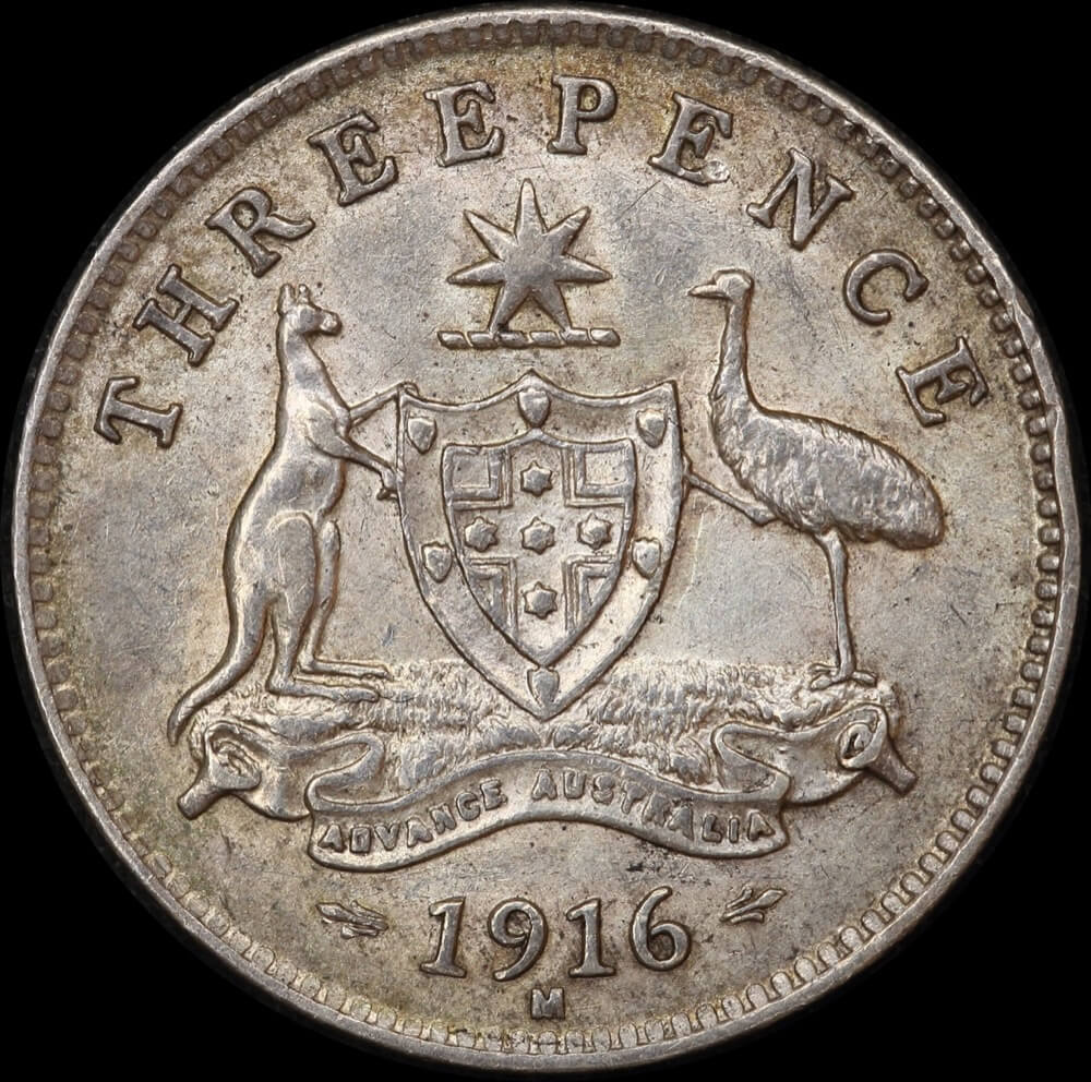 1916 Threepence Extremely Fine product image