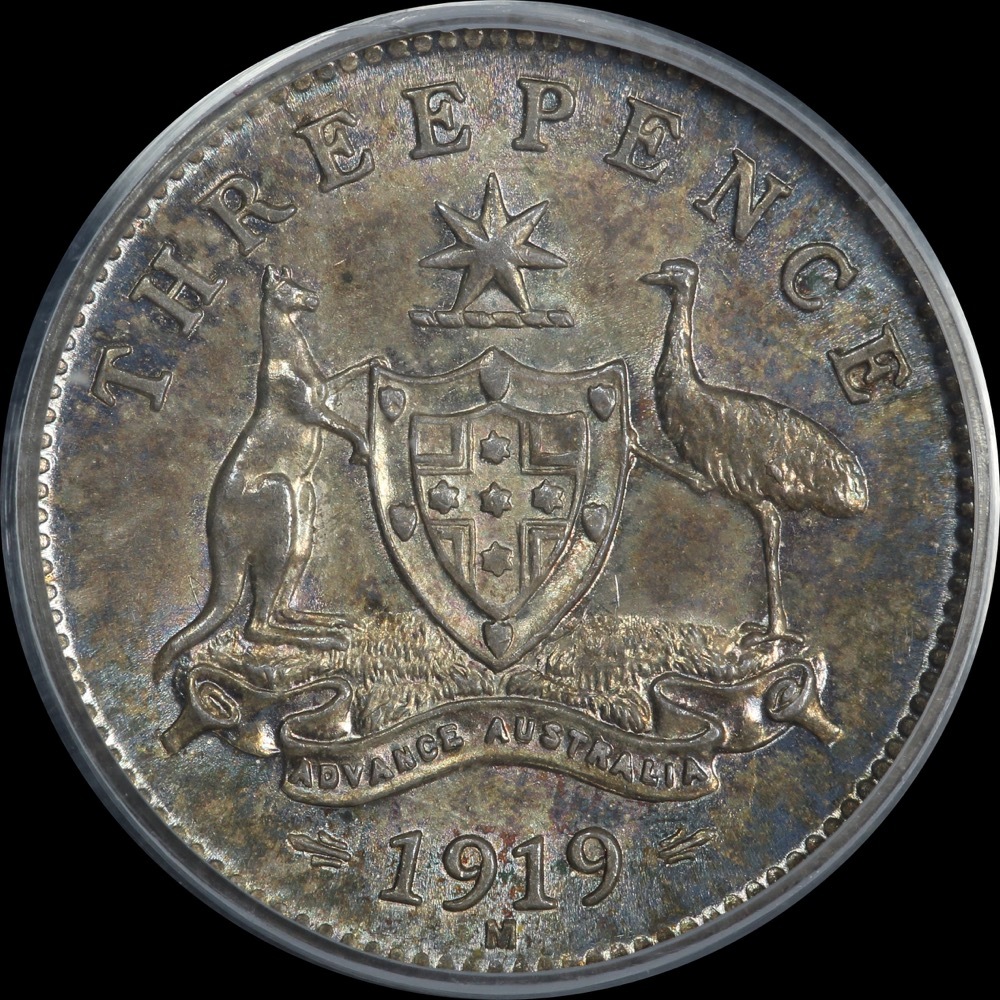 1919 Threepence Choice Unc (PCGS MS64) product image