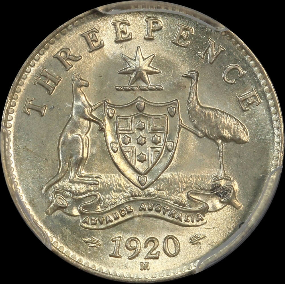 1920 Threepence Choice Unc (PCGS MS64) product image