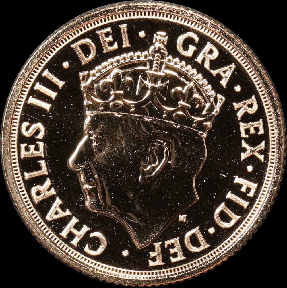 Great Britain 2023 Gold Sovereign Charles III Uncirculated - Coronation product image