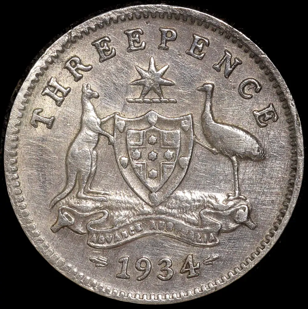 1934/3 Threepence about VF product image