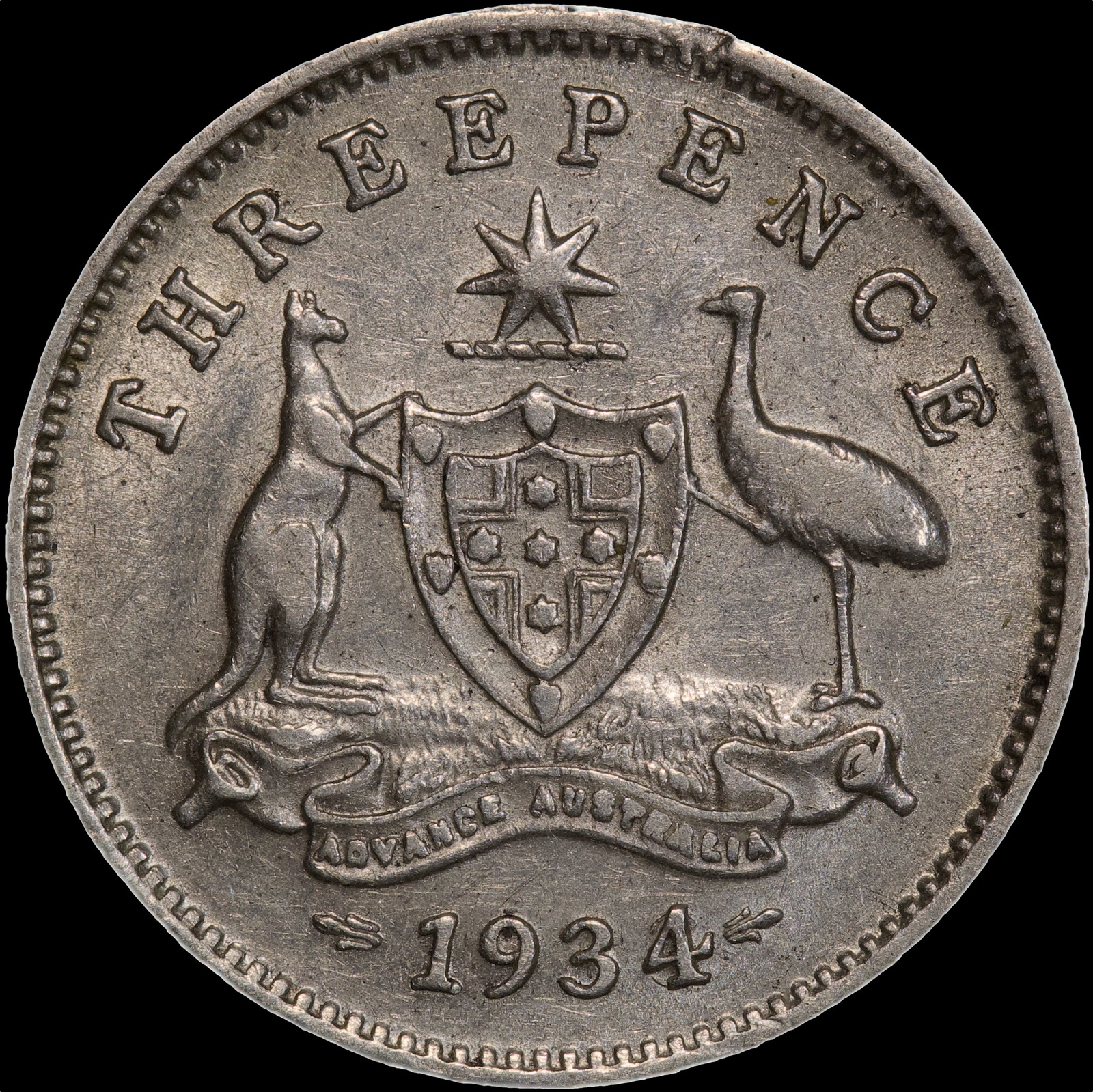 1934/3 Overdate Threepence Extremely Fine product image