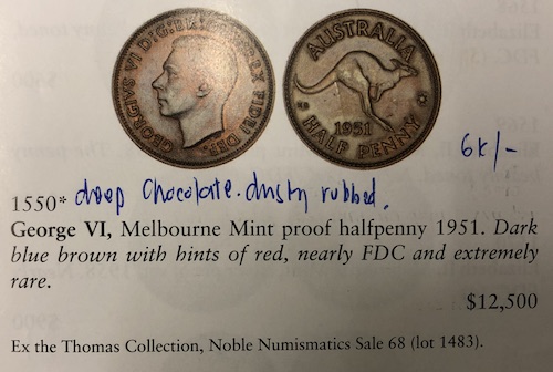 Auction Result for 1951 Proof Halfpenny