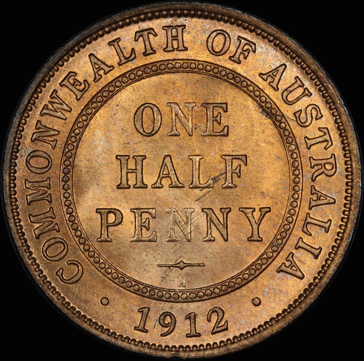 Australia 1912 Heaton Halfpenny