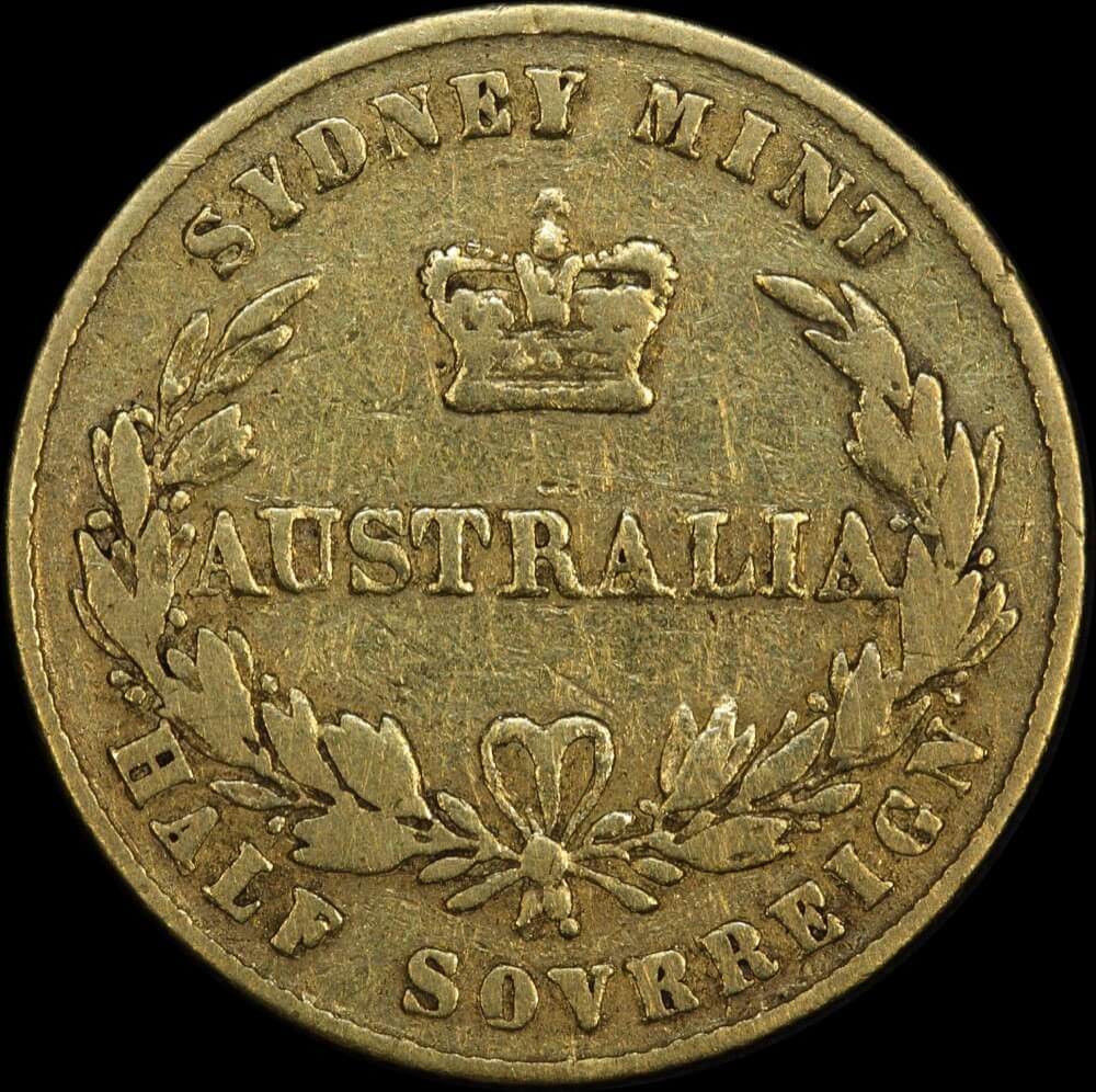 1858 Sydney Half Sovereign RR Error