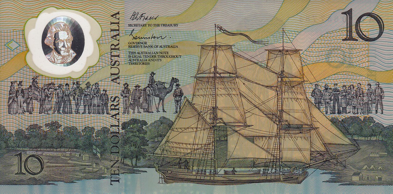 Australia's 1988 Bicentennial $10 Note Back
