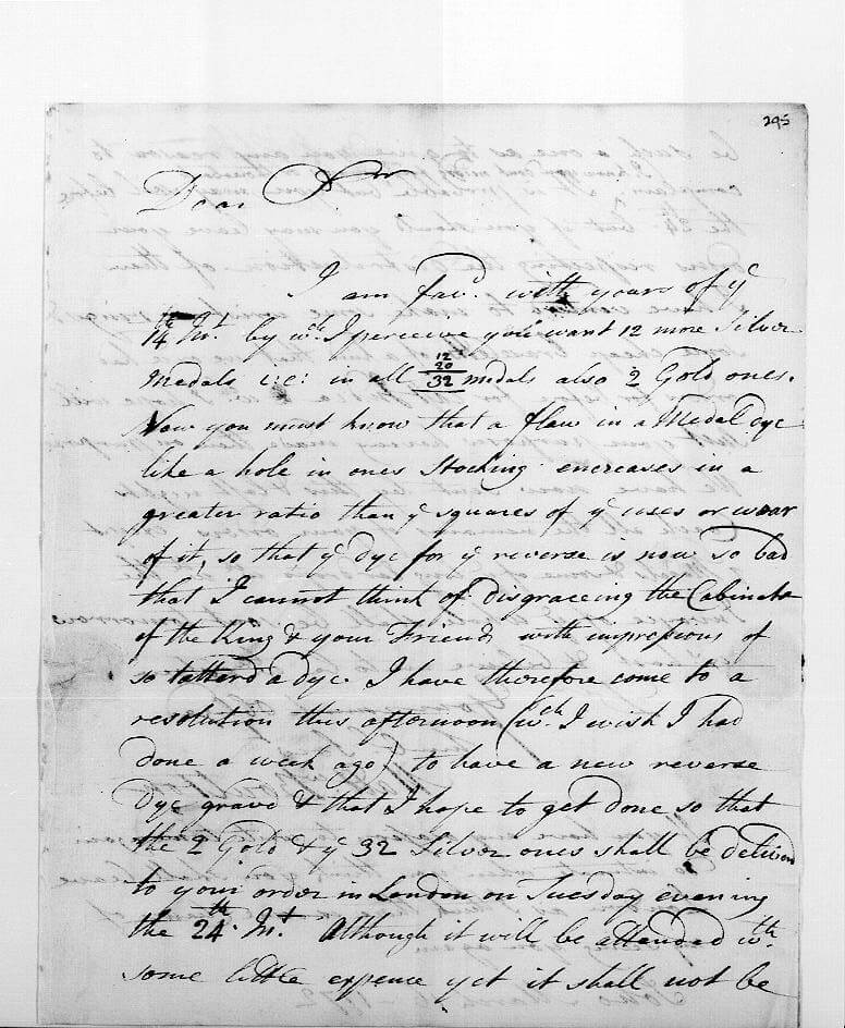 Boulton to Banks letter