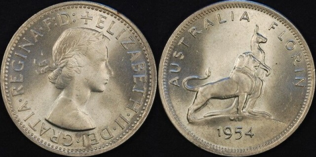 1954 Royal Visit Florin