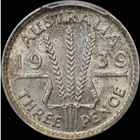 1939 Threepence Gem Unc (PCGS MS65)