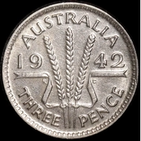 1942 Threepence Very Fine