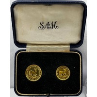 South Africa 1953 Gold Twin Set 1 Pound and Half Pound