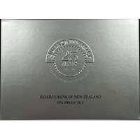 New Zealand 1992 Proof Coin Set - 25 Years of Decimal Currency