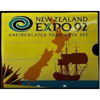 New Zealand 1992 Uncirculated Four Coin Set - The Age of Discovery Expo