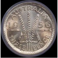 1956 Threepence PCGS MS65