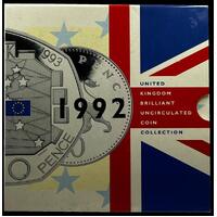 United Kingdom 1992 Uncirculated 9 Coin Set - 21 Years of Decimalisation