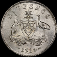 1914 Sixpence Choice Unc (PCGS MS63)