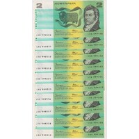 1985 /assets/thumb/1101.jpg?20221101131802 Note Consecutive Run of 10 LQG Last Prefix Johnston/Fraser R89L about Unc