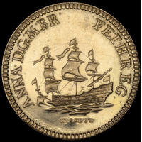 Johnson Matthey 1974 9ct Gold Reproduction Queen Anne Touch Piece