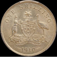 1910 Shilling Uncirculated (PCGS MS62)
